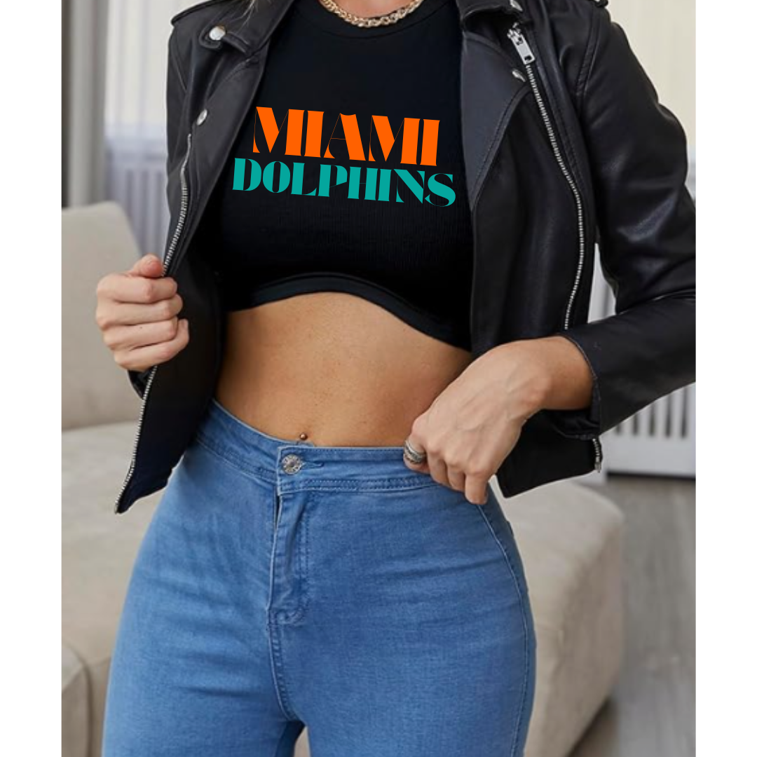 Miami Dolphins Ribbed Knitted Tank Crop Top – The Mel Boutique