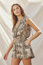 Load image into Gallery viewer, Desert Oasis Cinched Shoulder Romper