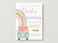 Load image into Gallery viewer, Boho Groovy Birthday Invitation