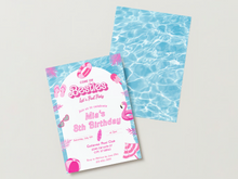 Load image into Gallery viewer, Barbie Pool Party Birthday Invitation