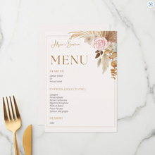Load image into Gallery viewer, Floral Boho Menu