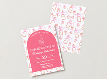 Load image into Gallery viewer, Rosé & Radiance: A Sparkling Birthday Affair Invitation