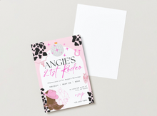 Load image into Gallery viewer, Cowgirl Rodeo Birthday Invitation