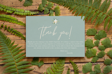 Load image into Gallery viewer, Greenery Arch Baptism thank you card