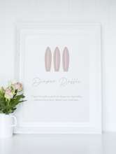 Load image into Gallery viewer, Baby Girl on board Diaper Raffle Sign