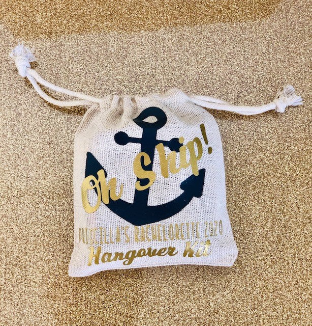 Oh Ship Kit Hangover Kit Bags Nautical Hangover Bags Recovery Kit