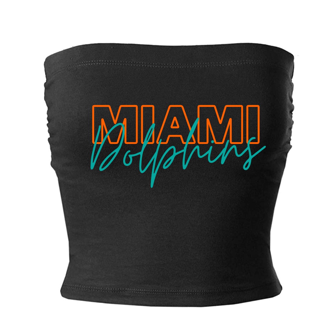 The Mel Boutique Miami Dolphins Tube Top White / Large