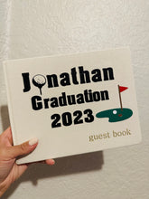 Load image into Gallery viewer, Golf Graduation Linen Guest Book
