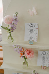 Floral Table Seating Cards