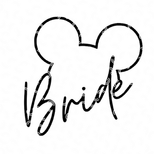 Mickey Bride Svg