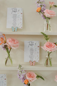 Floral Table Seating Cards