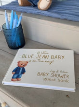 Load image into Gallery viewer, A little Blue Jean Baby Linen Guest Book
