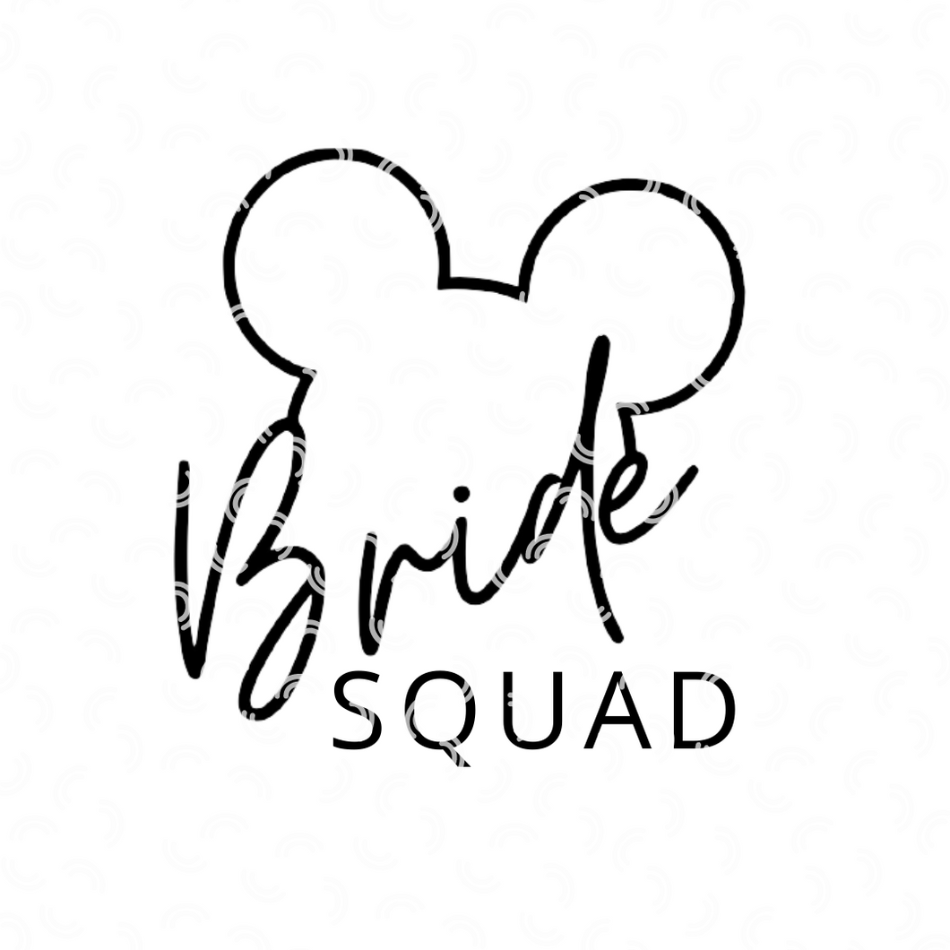 Mickey Bride Squad Svg