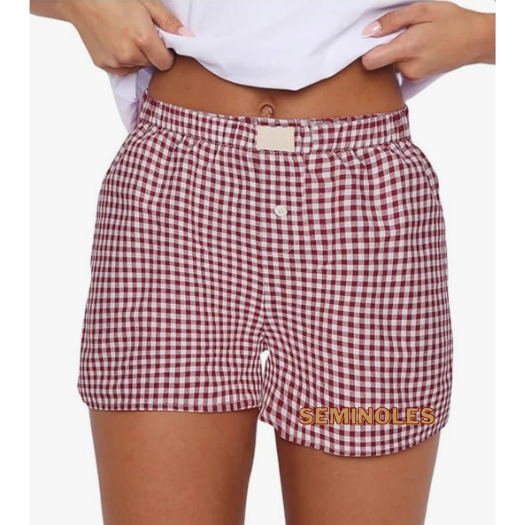 Seminoles Gingham Shorts