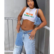 Load image into Gallery viewer, Miami Hurricanes Ribbed Knitted Tank Crop Top

