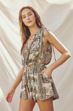 Load image into Gallery viewer, Desert Oasis Cinched Shoulder Romper
