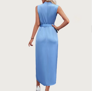 Blake Mock Neck Sleeveless Maxi Dress