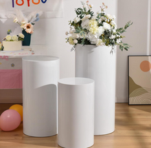 Load image into Gallery viewer, Cylinder Display Pedestal Cake/ Dessert Stand RENTAL
