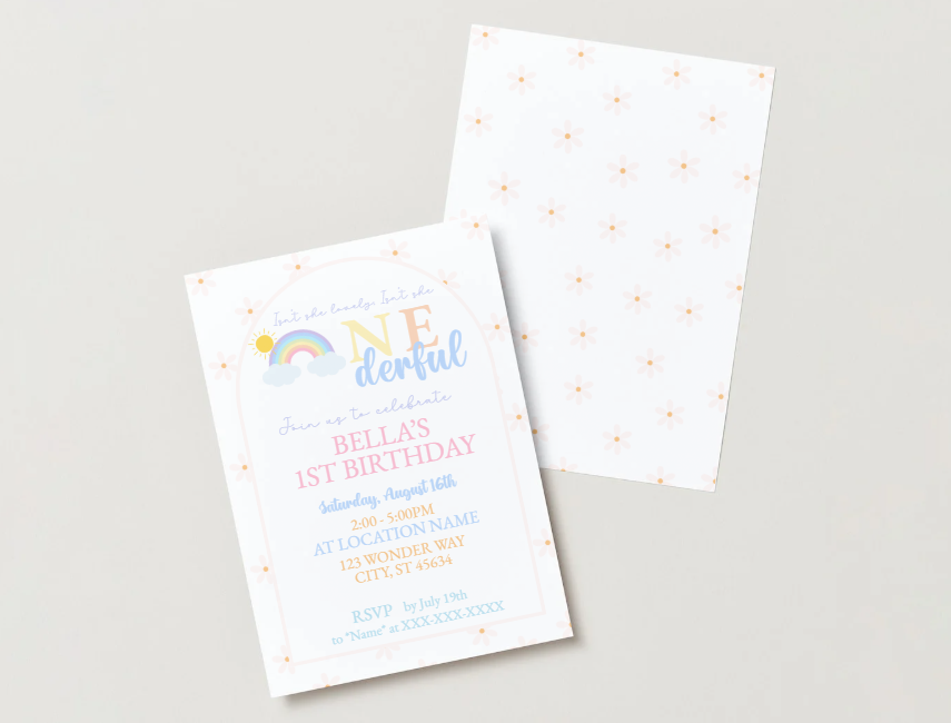 Daisy ONEwonderful Invitation