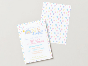 Heart Rainbow ONEwonderful Invitation