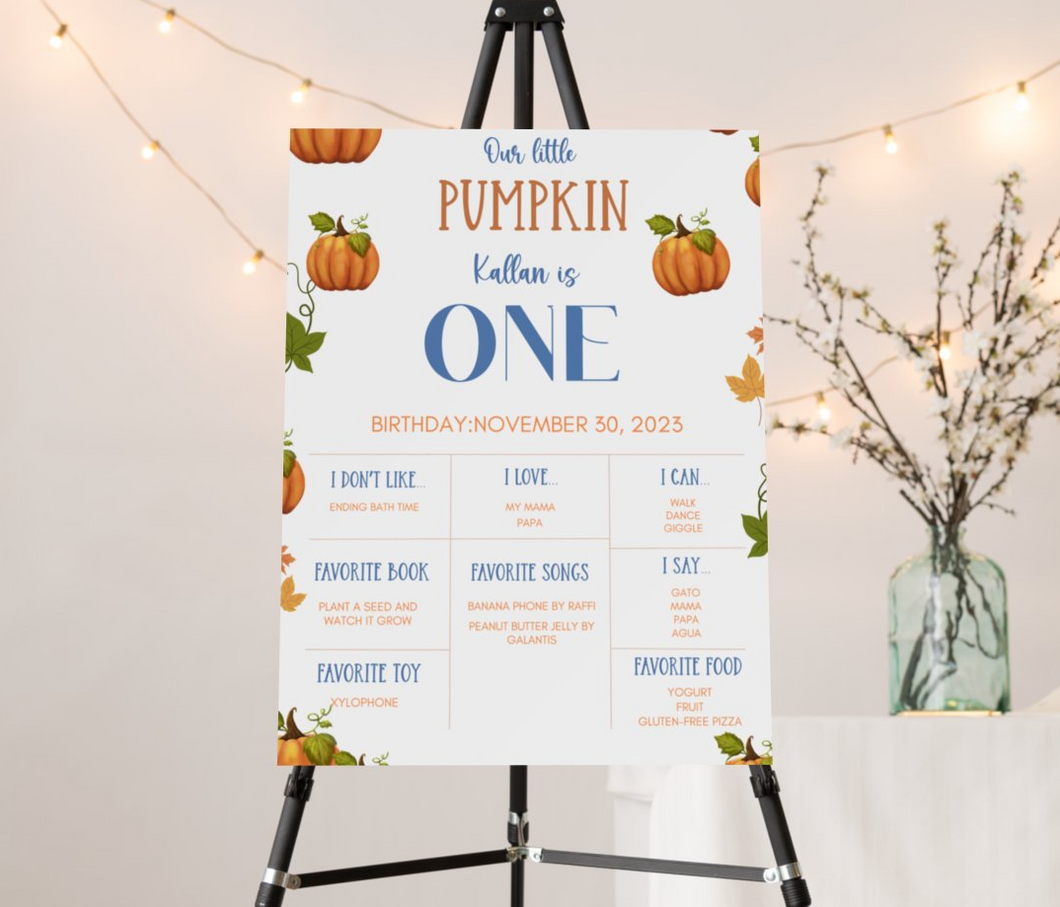 Our pumpkin is one board Sign (Digital)