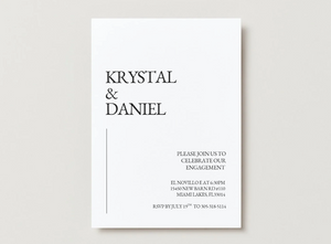 Modern Simple Engagement Dinner Invitation