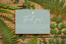 Load image into Gallery viewer, Greenery Arch Baptism thank you card
