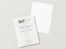 Load image into Gallery viewer, Vintage Airplane Baby Shower Invitation
