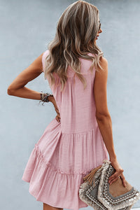 Lin Ruffle V-neck Dress