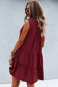 Lin Ruffle V-neck Dress