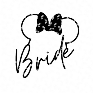 Minnie Bride Svg