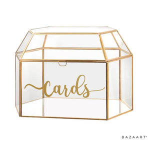 Delilah Gold Frame Card Box RENTAL