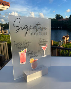 Signature Cocktail Acrylic Sign