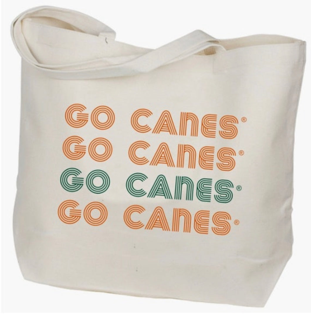 Retro Canvas Canes Tote Bag